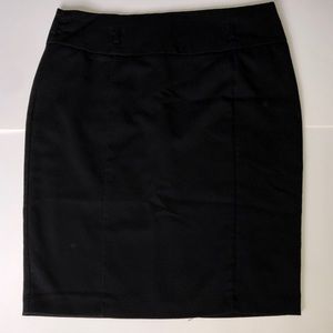 Black midi skirt